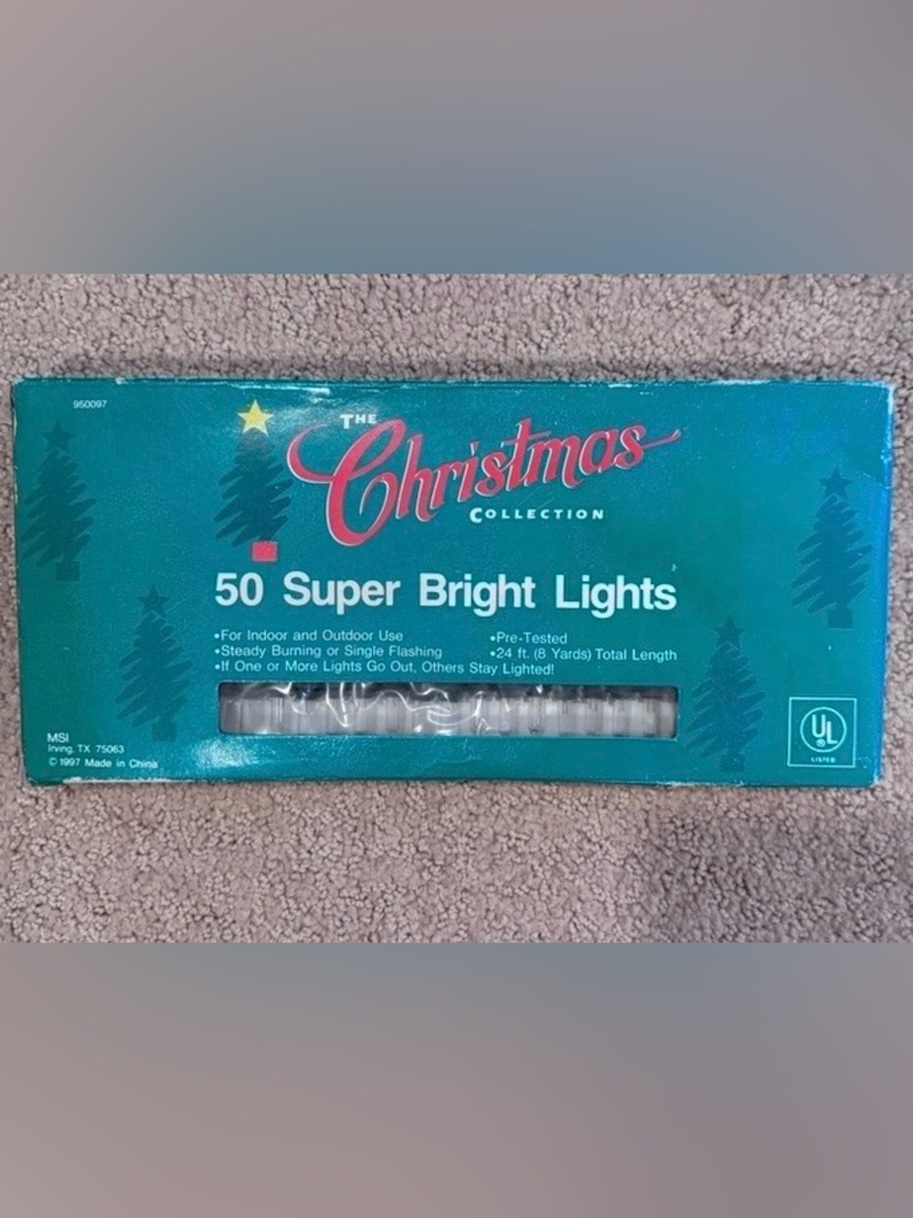 Vintage Clear Christmas Lights